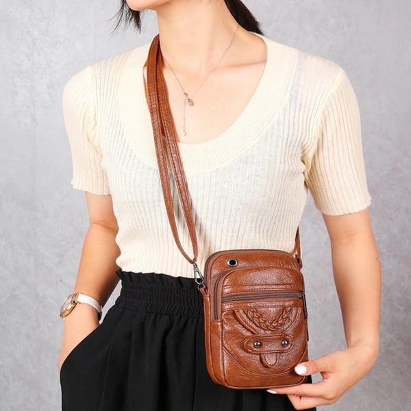 Women's vintage soft leather shoulder bag