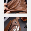 Anti - theft Slim Sling Bag for Men | Genuine Leather Crossbody Chest Bag