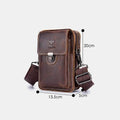 Genuine Leather Multifunctional Waist & Messenger Bag for Men – Versatile Crossbody & Shoulder Bag