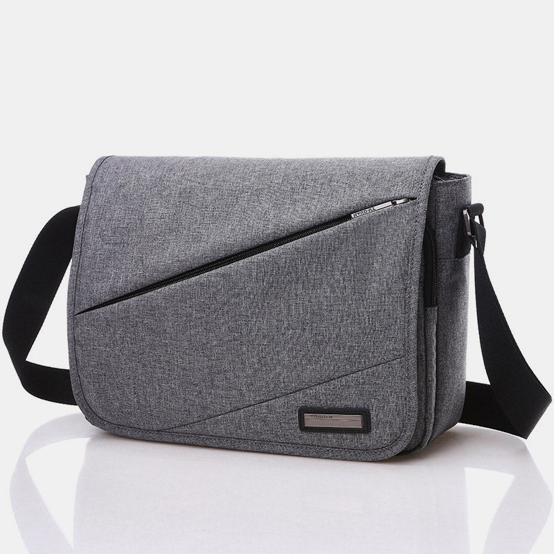 Waterproof Men’s Canvas Messenger Bag - Small Laptop Crossbody Bag