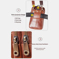 Genuine Leather Waist Bag – Multifunctional Messenger & Shoulder Bag for Men