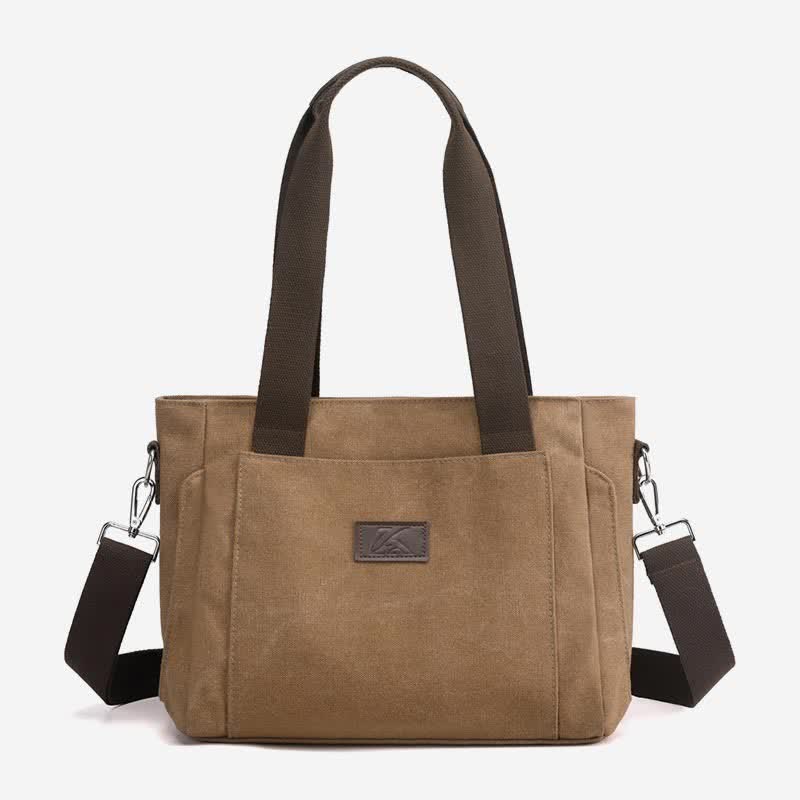 Women's Canvas Tote Shoulder Handbag – Casual Crossbody Purse Work Bag
