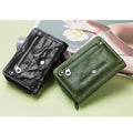 Genuine Leather Two Fold Multi - function Short Wallet