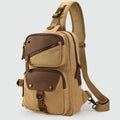 Men's retro canvas crossbody chest sling bag