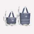 Tote Bag for Travel with Pull Rod & Oblique Folding Storage – Large Capacity Nylon Travel Sleeve