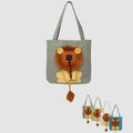 Pet Carrier for Small Animals - Travel Canvas Shoulder Bag with Cute Lion Design