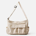 Multi - Pocket Canvas Crossbody Bag for Women | Retro Lightweight Shoulder Bag