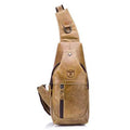 Men's Genuine Leather Sling Bag – Vintage Crossbody Backpack, Waterproof and Durable