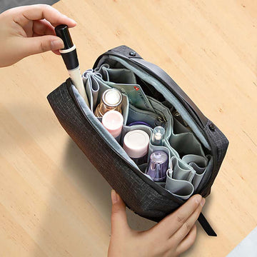 Women's travel makeup and toiletry organizer bag