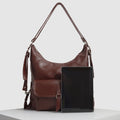 2 - in - 1 Convertible Leather Tote Backpack – Retro Shoulder Bag & Travel Day Pack