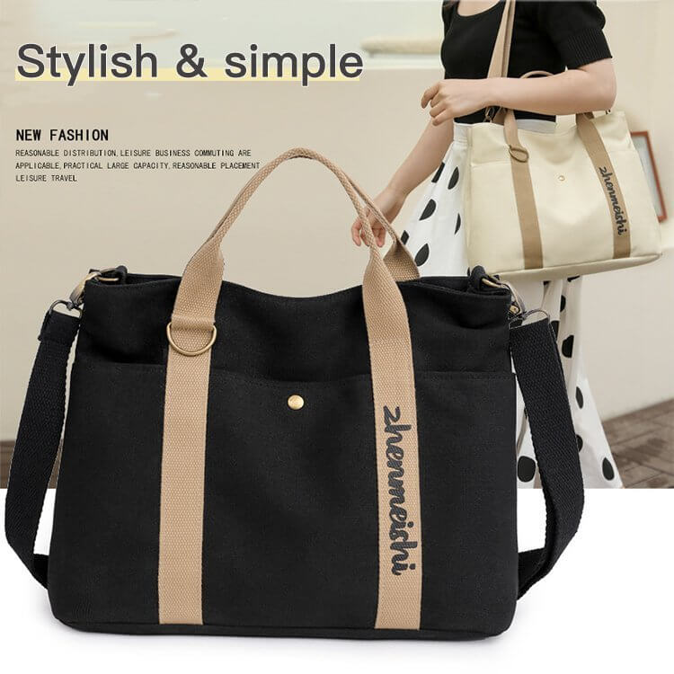 Large capacity stylish canvas tote bag