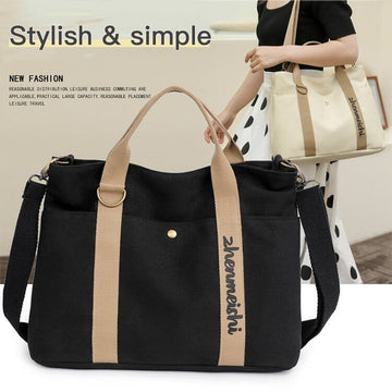 Large capacity stylish canvas tote bag