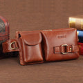 Multi-carry genuine leather sling waist bag