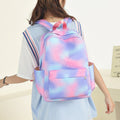 3Pcs Tie - Dye Girls Backpack Set – Canvas School Bookbag, Lunch Bag & Pencil Case for Students, Women, and Teens