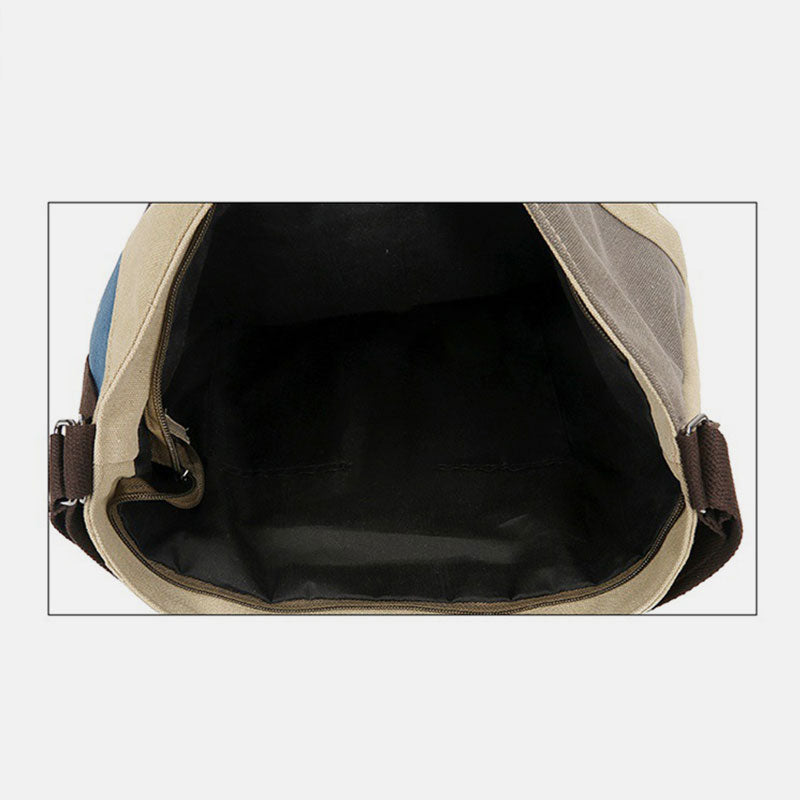 Women's color block canvas convertible backpack