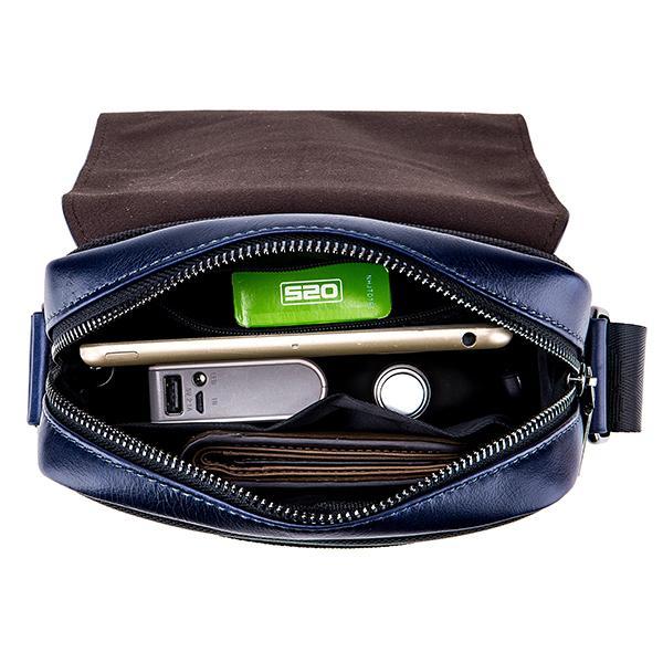 Genuine Leather Business Crossbody Bag for Work, Travel & Daily Use