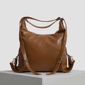 2 - in - 1 Convertible Leather Tote Backpack – Retro Shoulder Bag & Travel Day Pack