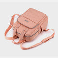 Lightweight Embossed Embroidery Backpack with USB Charging Port – Perfect for Women on the Go