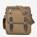 Men's retro canvas messenger bag for business and travel