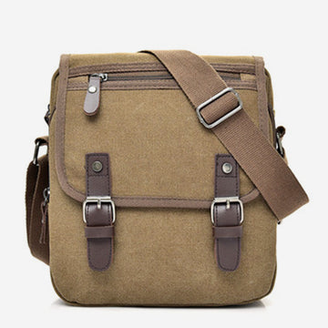 Men's retro canvas messenger bag for business and travel