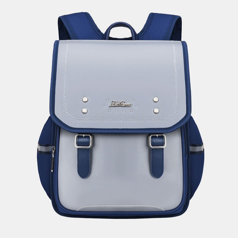 Reflective Girls & Boys School Backpack – Waterproof Faux Leather Kids Bookbag
