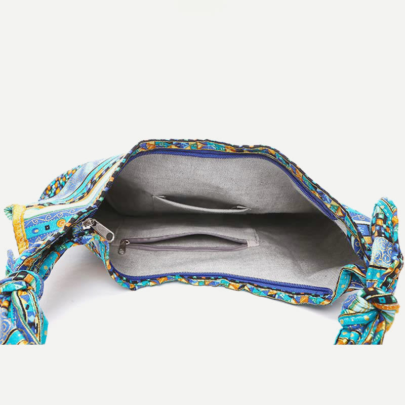 Women's colorful large capacity canvas shoulder bag