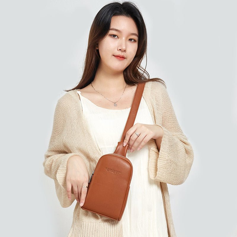 Lightweight Casual Sling Bag for Women – PU Leather Small Crossbody Backpack