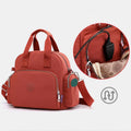 3 - Way Use Backpack with USB Charging Port – Versatile Nylon Travel & School Bag for Women
