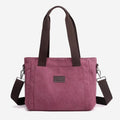 Women's Canvas Tote Shoulder Handbag – Casual Crossbody Purse Work Bag