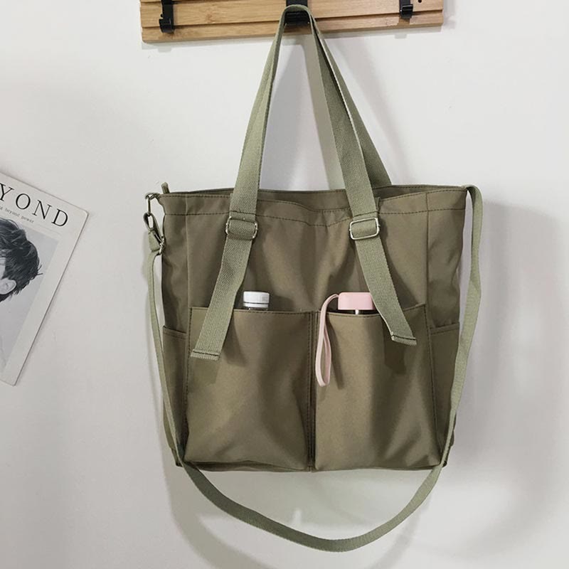 Women's waterproof canvas large tote bag
