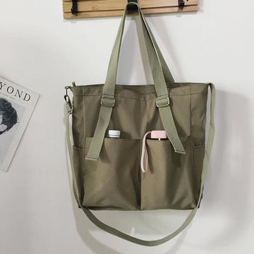 Women's waterproof canvas large tote bag