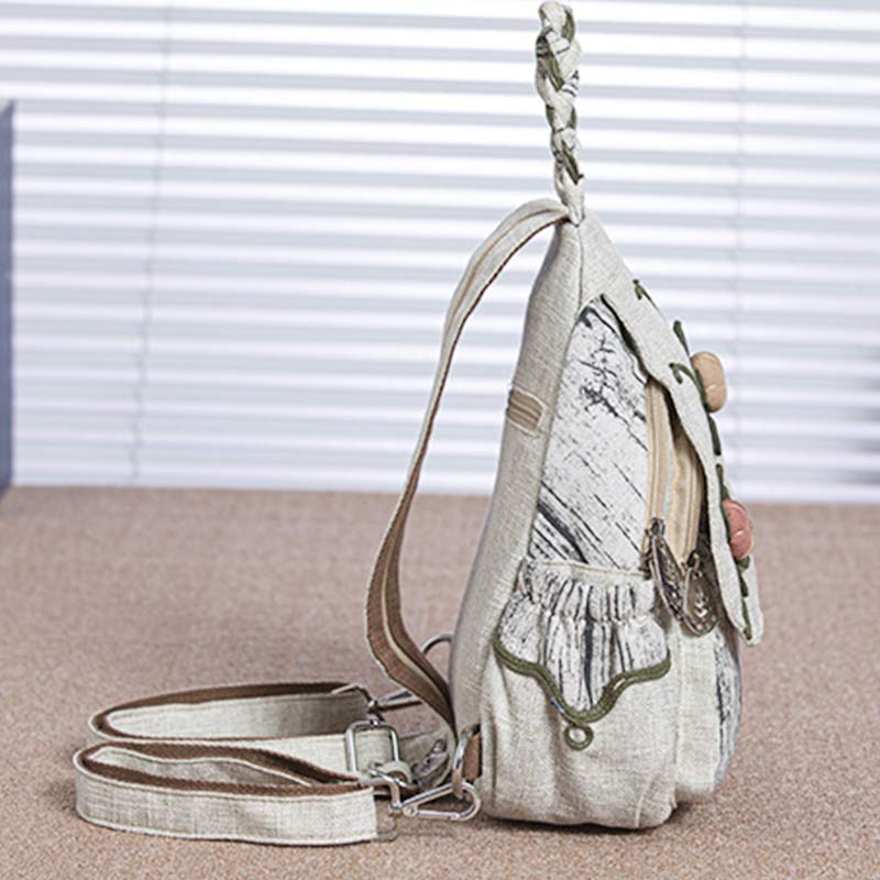 Multifunctional Large Capacity Floral Printed Canvas Backpack | Stylish & Practical for Travel, School, and Daily Use