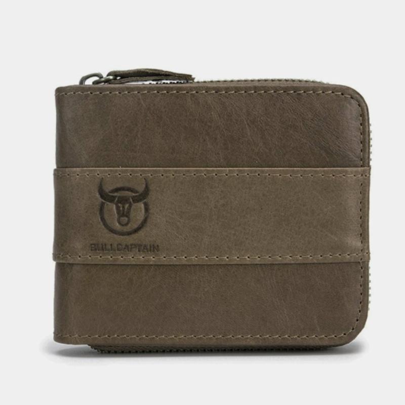 RFID Antimagnetic Vintage Genuine Leather Wallet