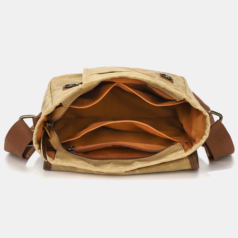Retro canvas casual crossbody shoulder bag