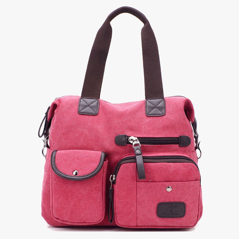 Large Capacity Durable British Style Canvas Tote Bag for Women – Stylish and Practical for Shopping, Travel, and Everyday Use
