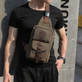 Men's lightweight outdoor canvas crossbody sling bag