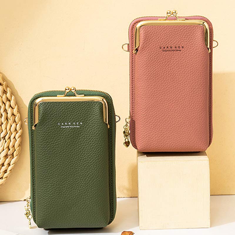 Women's Vegan Leather Crossbody Phone Purse with Card Slot | Stylish Shoulder Bag
