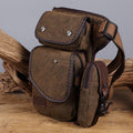 Durable Leg Bag for Men – Vertical Outdoor Sports Canvas Bag with Adjustable Strap