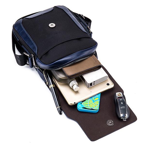 Genuine leather business crossbody bag