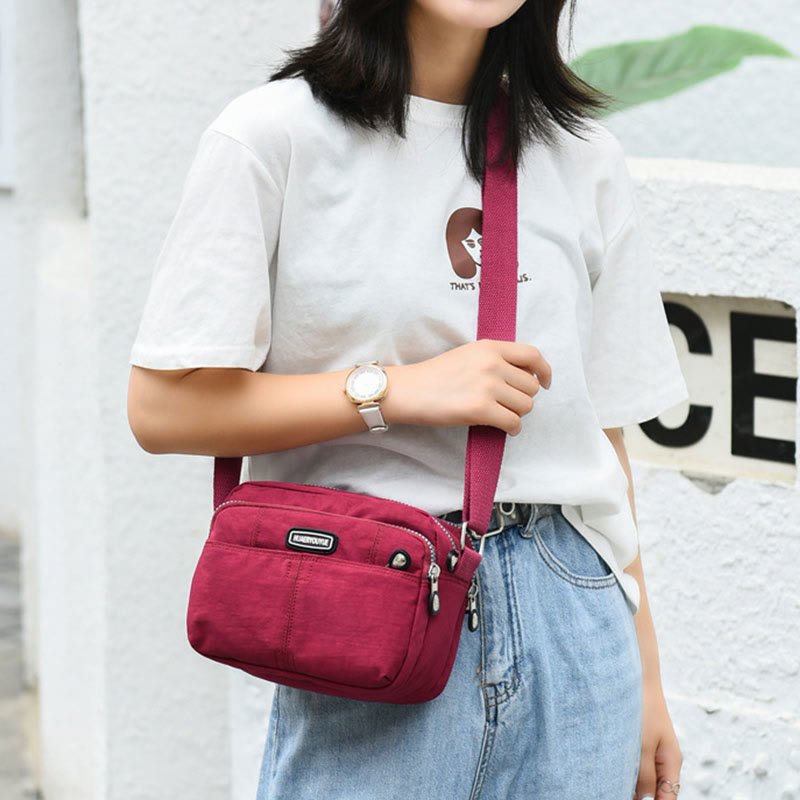 Casual Crossbody Bag for Women – Waterproof Triple Layers Nylon Bag