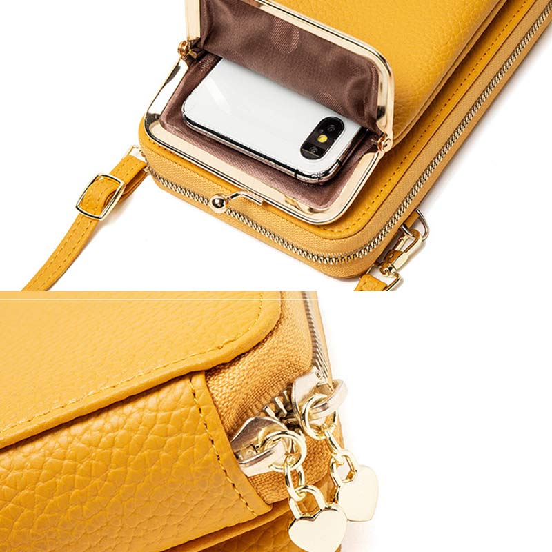 Women's Vegan Leather Crossbody Phone Purse with Card Slot | Stylish Shoulder Bag