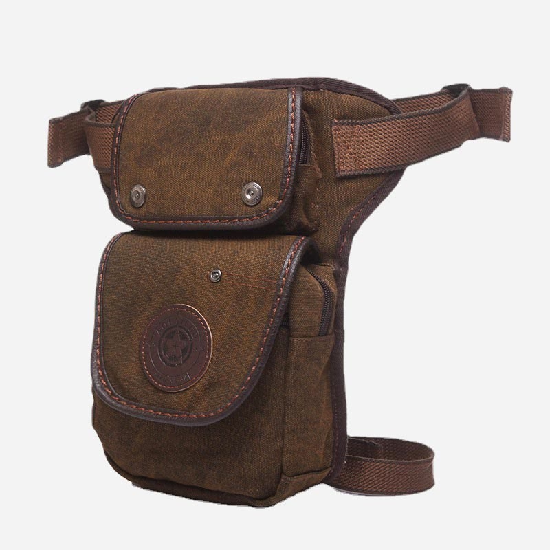 Men's retro canvas leg bag