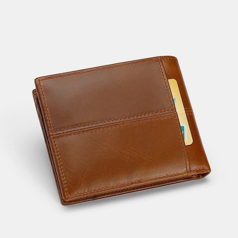 Retro RFID Multi - Slot Wallet – Leather, Stylish and Secure for Men