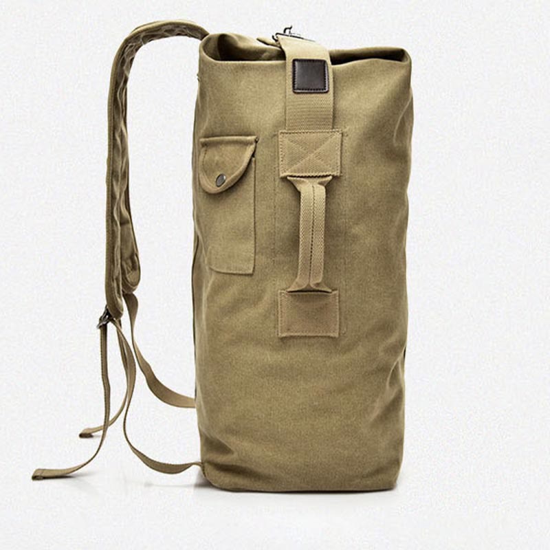 Men’s Large Capacity Canvas Backpack for Sports & Travel