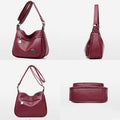 Women’s Soft Leather Double Compartment Crossbody Bag – Stylish & Practical Shoulder Bag