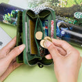 Genuine Leather Two Fold Multi - function Short Wallet