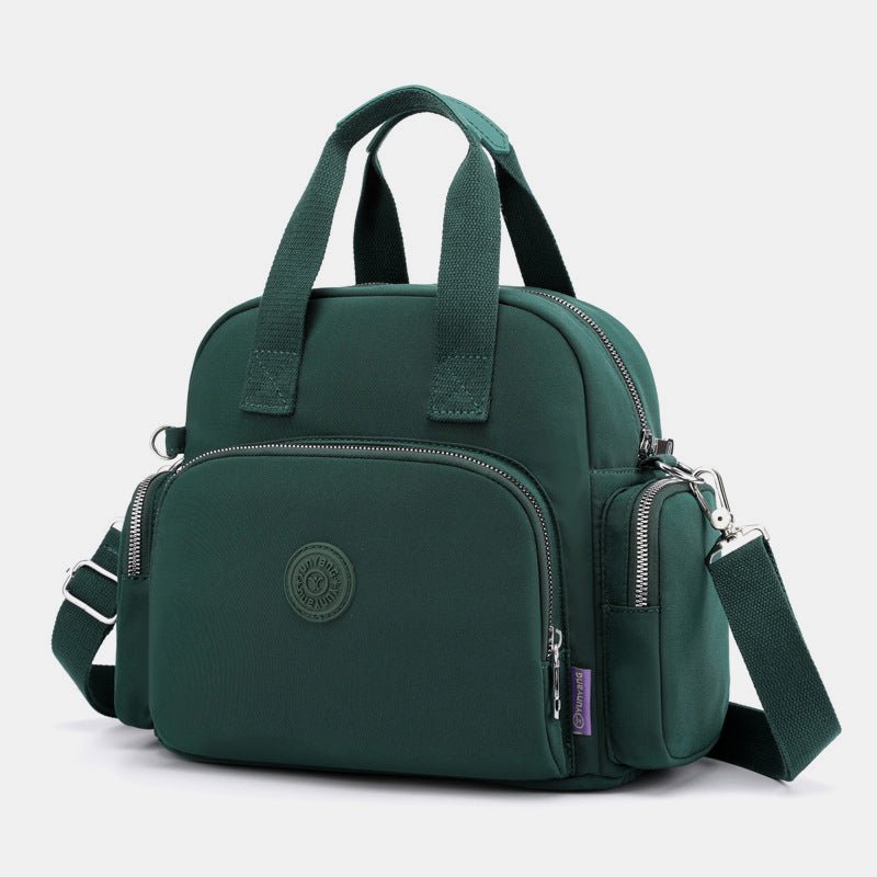 3 - Way Use Backpack with USB Charging Port – Versatile Nylon Travel & School Bag for Women