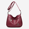Women’s Soft Leather Double Compartment Crossbody Bag – Stylish & Practical Shoulder Bag