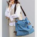 Large Capacity Canvas Handbag for Women – Crossbody Tote & Hobo Bag