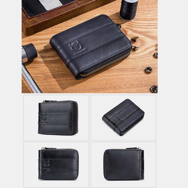 RFID Antimagnetic Vintage Genuine Leather Wallet